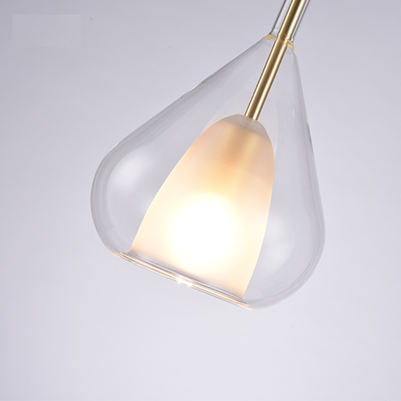 Светильник-подвес с плафоном из стекла в скандинавском стиле ELLIS фото 6