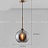 Серия подвесных светильников лофт из перфорированного металла и тонированного стекла CATCH SMOKY D фото 16