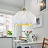 Дизайнерский светильник с гофрированным металлическим абажуром Белый + Золото фото 7