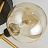Потолочная люстра в стиле постмодерн со стеклянными плафонами NEXO 5 плафонов Дымчатый Золотой фото 16