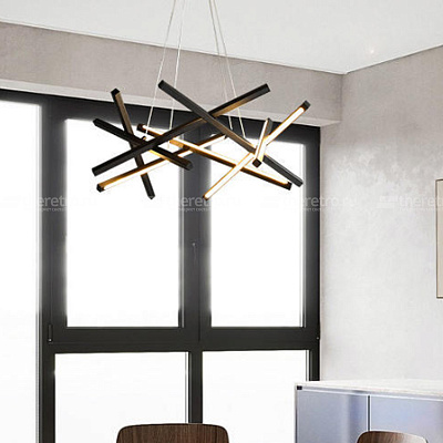 Подвесной светильник Chandelier Мantidel Modern 85 см  Черный фото 9
