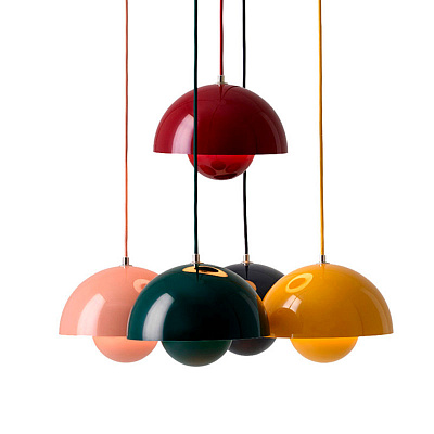 Verpan Flowerpot Verner Panton 40 см  Белый фото 9