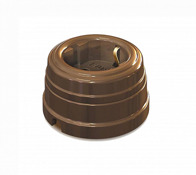 Розетка керамическая, коричневая  фото 1
