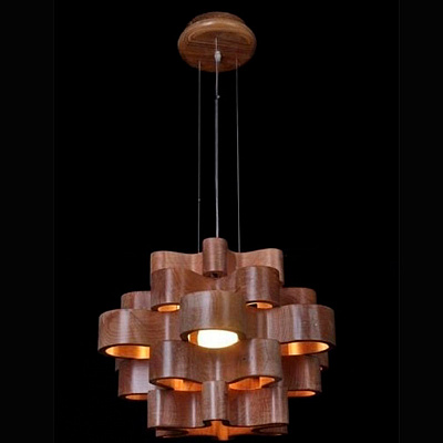 Loft Wooden Chandlier фото 7