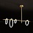 Дизайнерский светодиодный светильник с плафонами в форме колец разного диаметра на горизонтальных рейках ELKHART фото 5