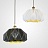 Дизайнерский светильник с гофрированным металлическим абажуром Белый + Золото фото 2