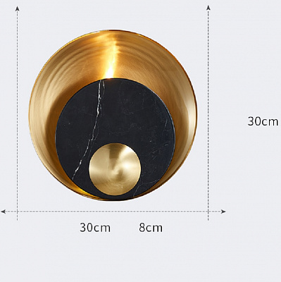 Бра Ginger & Jagger Pearl WALL LAMP round gold  фото 1