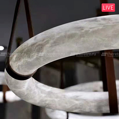 Подвесной светильник-круг Marble Belts 50 см  фото 21