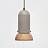 Подвесной светильник из цемента с деревянным абажуром фото 3