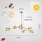 Lindsey Adelman Branching Bubble Chandelier 5 плафонов Прозрачный Золотой Горизонталь фото 10