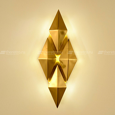 Настенное бра в виде ромба Modern Designer Gold Rhombus фото 14